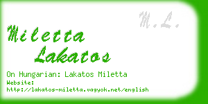 miletta lakatos business card